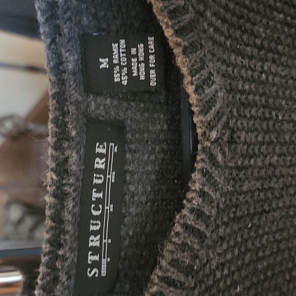 STRUCTURE MEDIUM DARK GRAY SWEATER - Picture 2 of 7